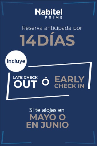 14 day advance purchase offer Habitel Prime Hotel Bogotá